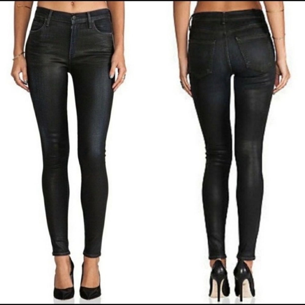 Citizens Of Humanity Rocket High Rose Skinny Jeans Black iridescent Size 31